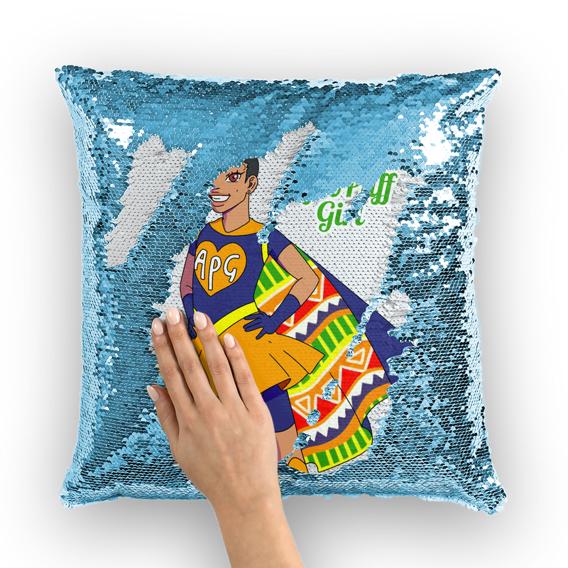 AfroPuff Girl - Tribal Sequin Cushion Cover