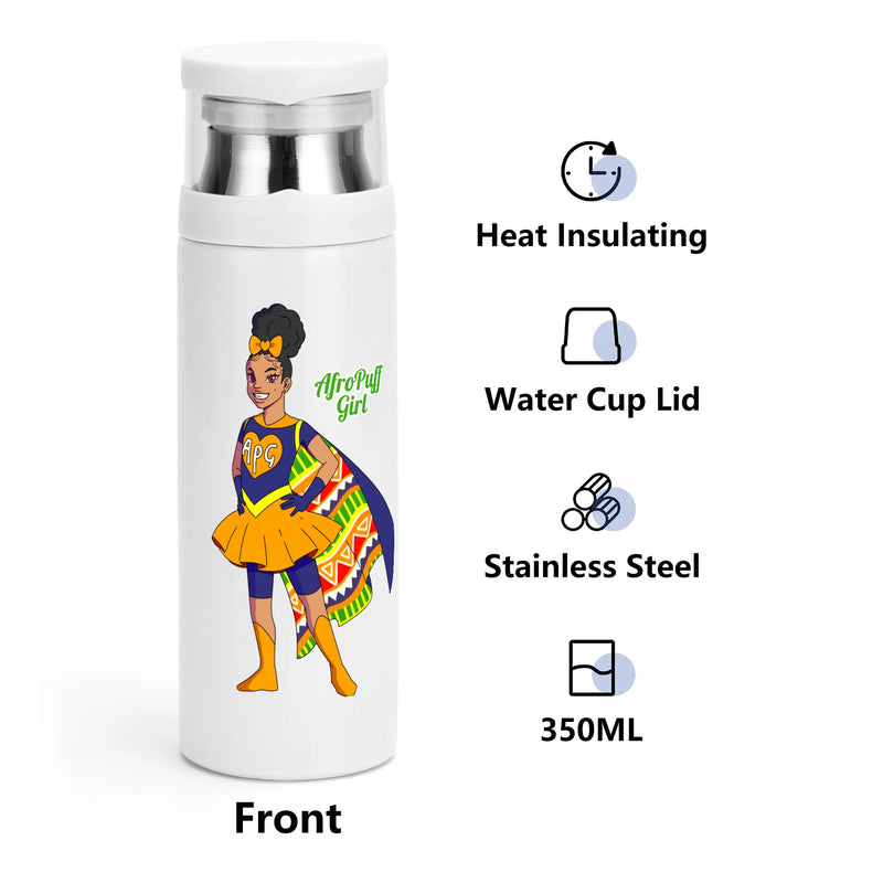 Afro Puff Girl Vacuum Bottle with Cup
