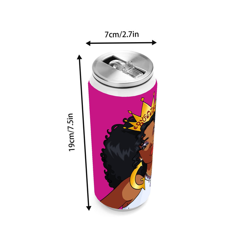 Educated Queen 17oz Stainless Steel Cola Can Shaped Tumbler