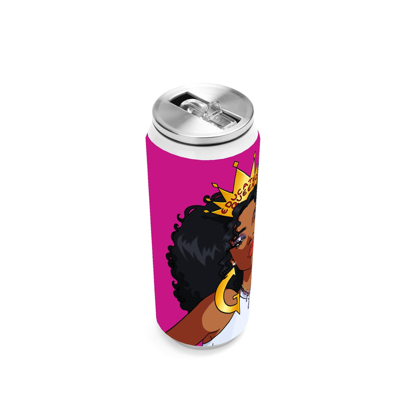 Educated Queen 17oz Stainless Steel Cola Can Shaped Tumbler