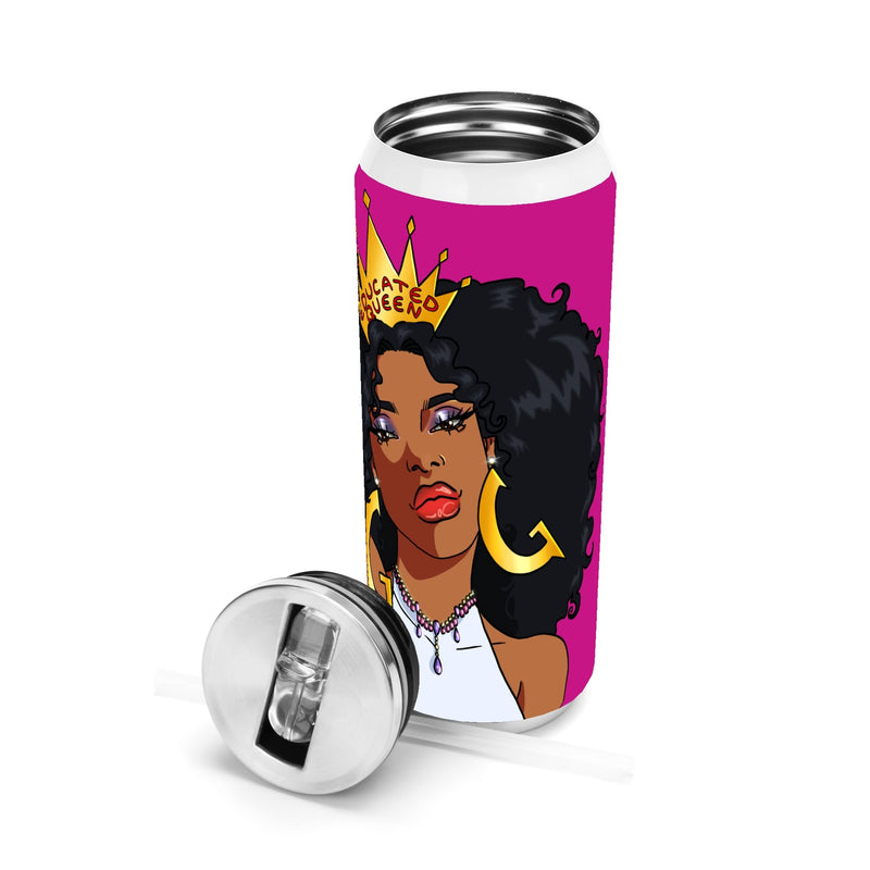 Educated Queen 17oz Stainless Steel Cola Can Shaped Tumbler