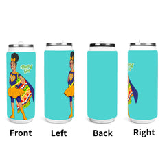 Afro Puff Girl 17oz Stainless Steel Cola Can Shaped Tumbler