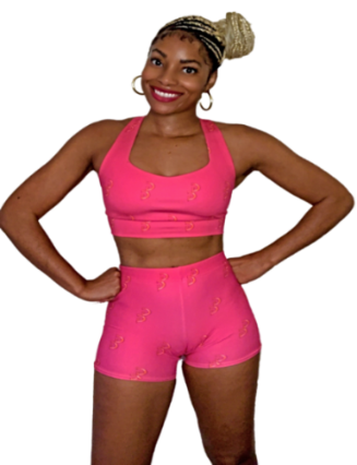 Pink GG Monogram Sports Top