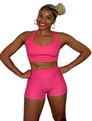 Pink GG Monogram Sports Top