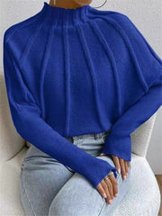 Knitted Bat Sleeve Sweater