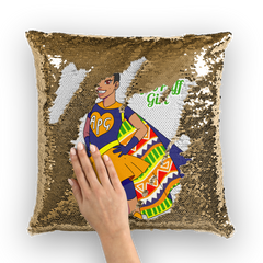 AfroPuff Girl - Tribal Sequin Cushion Cover