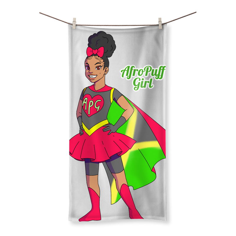 AfroPuff Girl - Jamaica  Towels