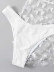 White three-piece bikini set